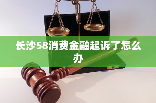 长沙58消费金融起诉了怎么办