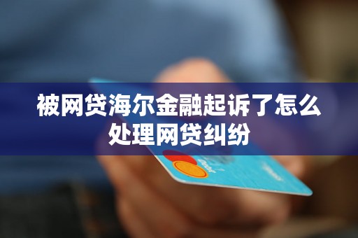 被网贷海尔金融起诉了怎么处理网贷纠纷