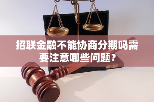 招联金融不能协商分期吗需要注意哪些问题？