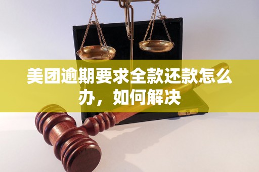 美团逾期要求全款还款怎么办，如何解决