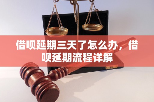 借呗延期三天了怎么办，借呗延期流程详解