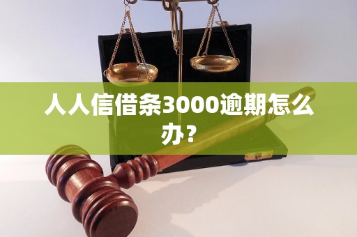 人人信借条3000逾期怎么办？