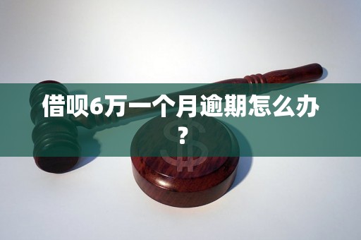 借呗6万一个月逾期怎么办？