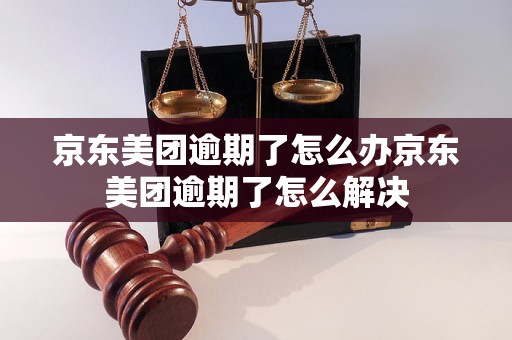 京东美团逾期了怎么办京东美团逾期了怎么解决