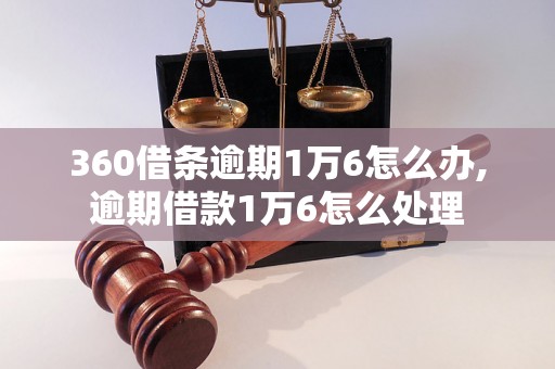 360借条逾期1万6怎么办,逾期借款1万6怎么处理