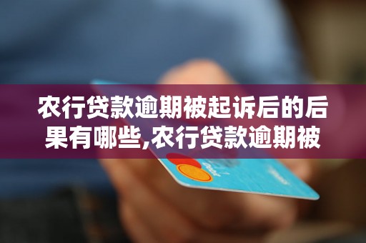 农行贷款逾期被起诉后的后果有哪些,农行贷款逾期被起诉后如何应对