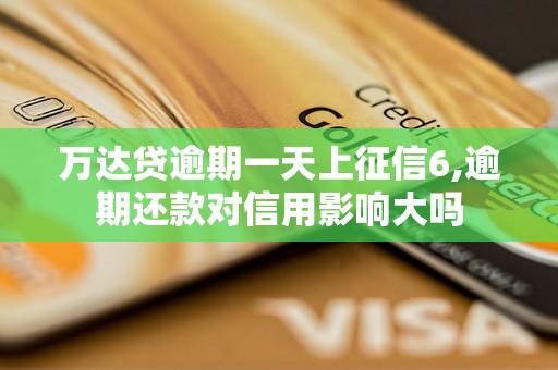 万达贷逾期一天上征信6,逾期还款对信用影响大吗