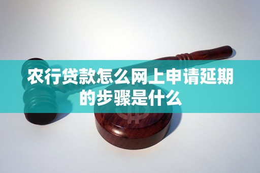 农行贷款怎么网上申请延期的步骤是什么