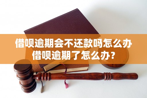 借呗逾期会不还款吗怎么办借呗逾期了怎么办？