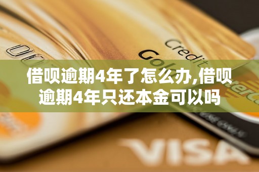 借呗逾期4年了怎么办,借呗逾期4年只还本金可以吗