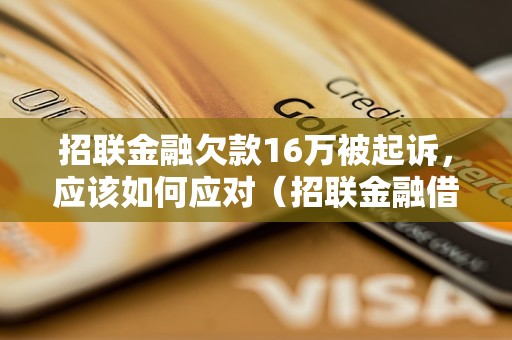 招联金融欠款16万被起诉，应该如何应对（招联金融借款纠纷处理方法）