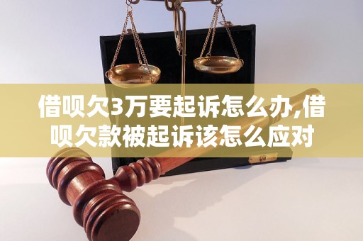 借呗欠3万要起诉怎么办,借呗欠款被起诉该怎么应对