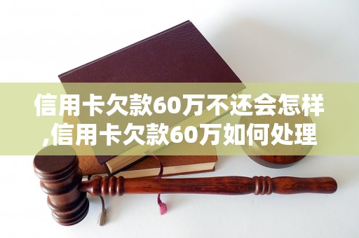 信用卡欠款60万不还会怎样,信用卡欠款60万如何处理