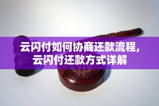 云闪付如何协商还款流程,云闪付还款方式详解