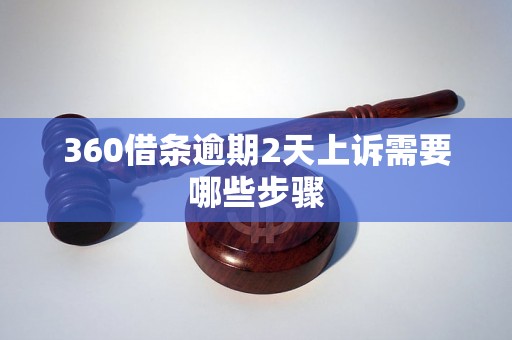 360借条逾期2天上诉需要哪些步骤