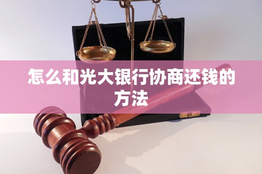 怎么和光大银行协商还钱的方法