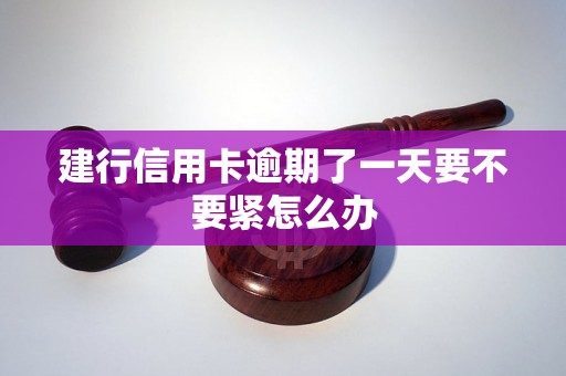 建行信用卡逾期了一天要不要紧怎么办