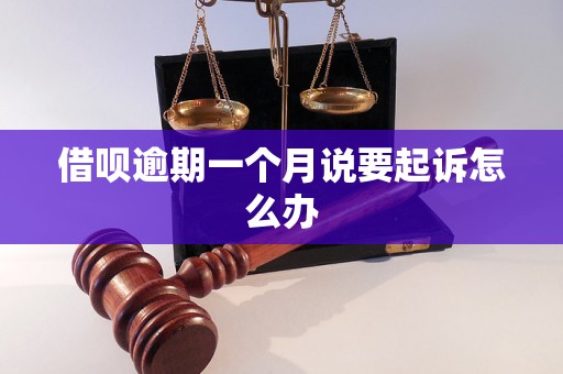 借呗逾期一个月说要起诉怎么办