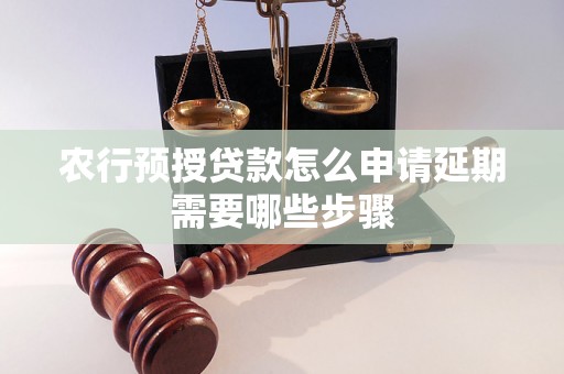 农行预授贷款怎么申请延期需要哪些步骤