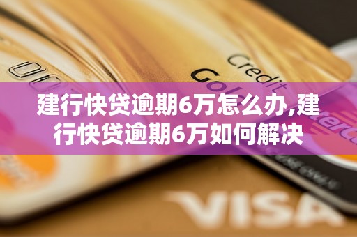 建行快贷逾期6万怎么办,建行快贷逾期6万如何解决