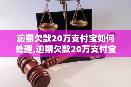 逾期欠款20万支付宝如何处理,逾期欠款20万支付宝必须如何还款