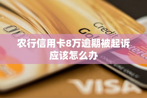 农行信用卡8万逾期被起诉应该怎么办