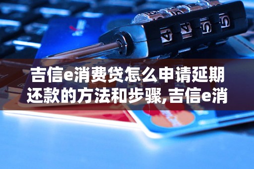 吉信e消费贷怎么申请延期还款的方法和步骤,吉信e消费贷延期还款申请流程详解