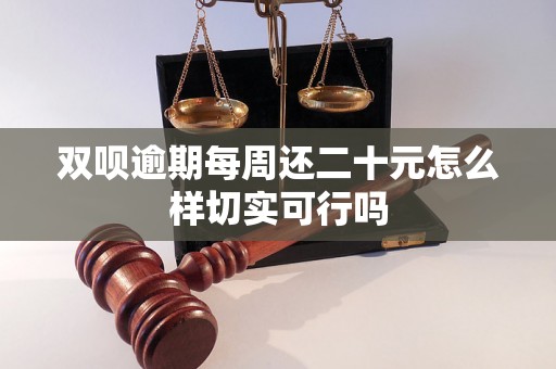 双呗逾期每周还二十元怎么样切实可行吗