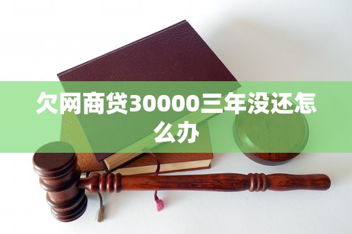 欠网商贷30000三年没还怎么办