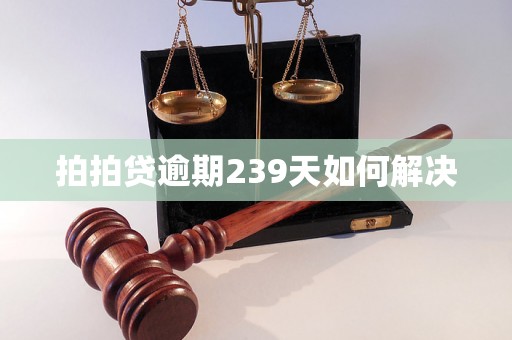 拍拍贷逾期239天如何解决