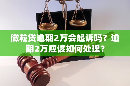 微粒贷逾期2万会起诉吗？逾期2万应该如何处理？