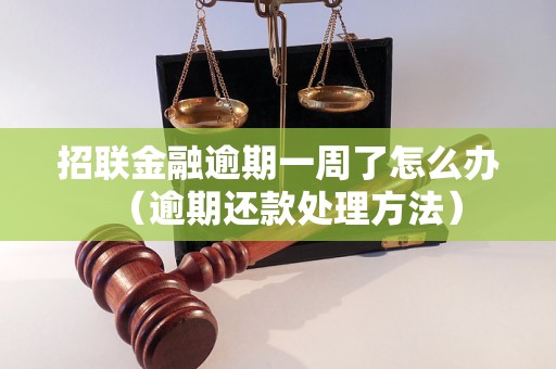 招联金融逾期一周了怎么办（逾期还款处理方法）