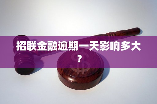 招联金融逾期一天影响多大？