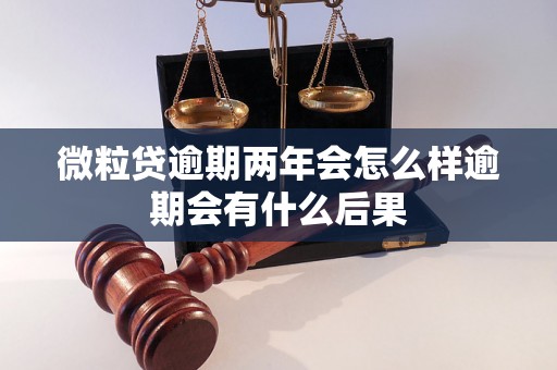 微粒贷逾期两年会怎么样逾期会有什么后果