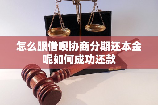 怎么跟借呗协商分期还本金呢如何成功还款