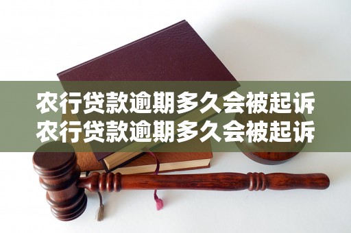 农行贷款逾期多久会被起诉农行贷款逾期多久会被起诉需要注意什么