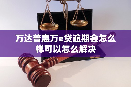 万达普惠万e贷逾期会怎么样可以怎么解决