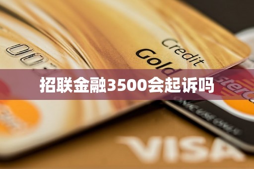 招联金融3500会起诉吗