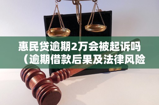 惠民贷逾期2万会被起诉吗（逾期借款后果及法律风险分析）