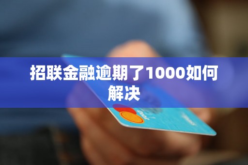 招联金融逾期了1000如何解决