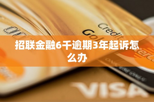 招联金融6千逾期3年起诉怎么办