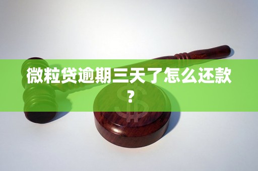 微粒贷逾期三天了怎么还款？