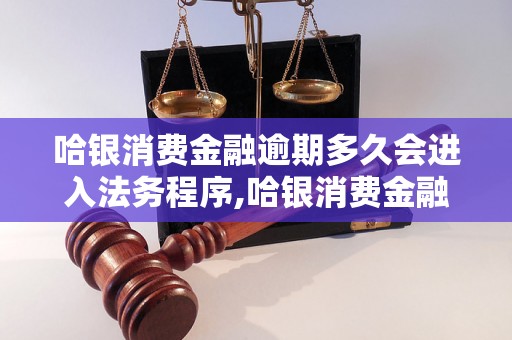 哈银消费金融逾期多久会进入法务程序,哈银消费金融逾期后会有哪些法律后果