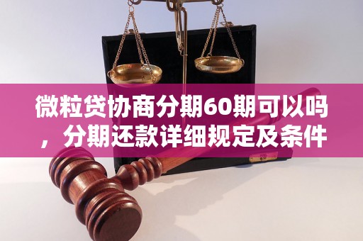 微粒贷协商分期60期可以吗，分期还款详细规定及条件介绍