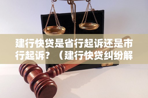 建行快贷是省行起诉还是市行起诉？（建行快贷纠纷解决途径）