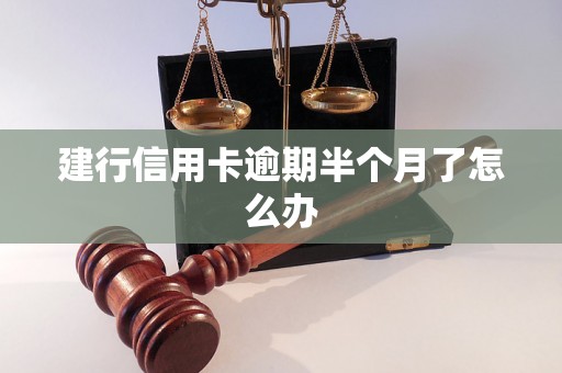 建行信用卡逾期半个月了怎么办