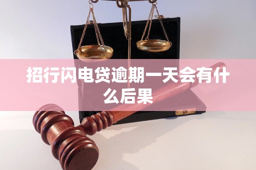 招行闪电贷逾期一天会有什么后果