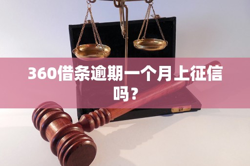 360借条逾期一个月上征信吗？