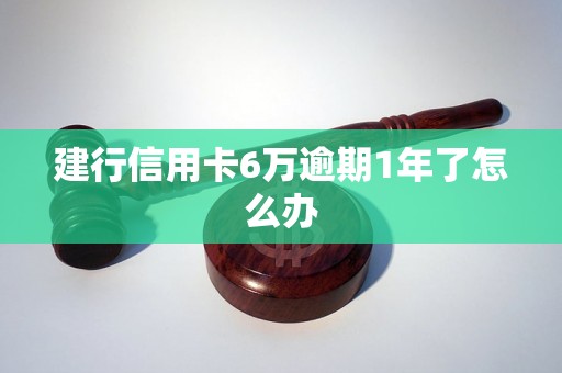 建行信用卡6万逾期1年了怎么办