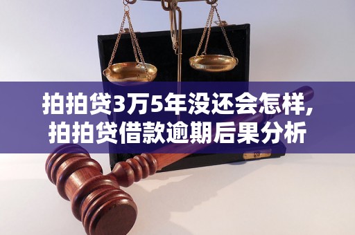 拍拍贷3万5年没还会怎样,拍拍贷借款逾期后果分析